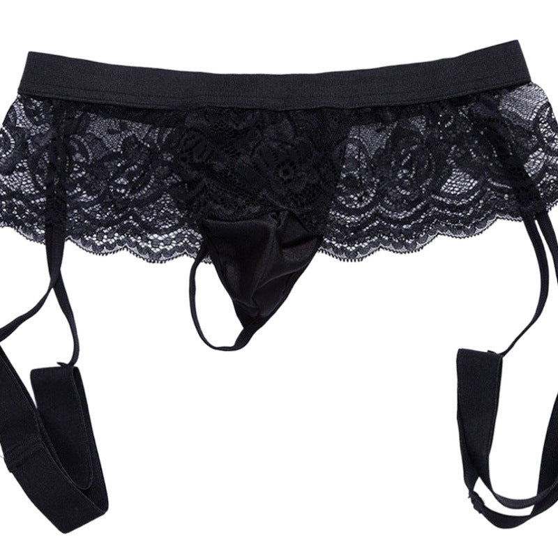 Image of Sexy panties men’s sexy temptation men’s panties gay lace transparent leggings sexy open crotch thongs - Sexy lingerie